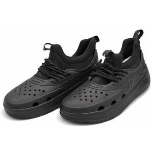 Heelys Black Roller Shoes Mens 8 Womens 9.5 Low Lace Wheel Sneakers